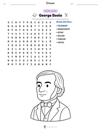 George Boole yazdırılabilir çalışma sayfası önizlemesi