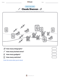 Claude Shannon printable worksheet preview