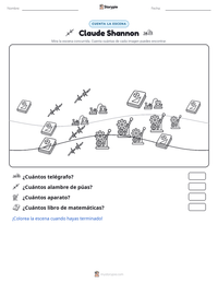 Vista previa de la hoja de trabajo imprimible de Claude Shannon