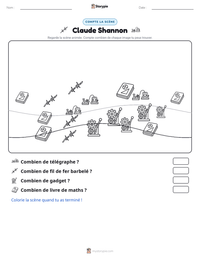 Aperçu de la feuille de travail imprimable Claude Shannon