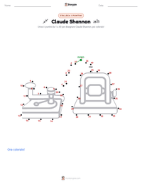 Anteprima della scheda stampabile di Claude Shannon