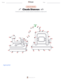 Prévia da folha de atividades imprimível Claude Shannon