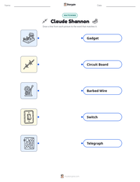 Claude Shannon printable worksheet preview