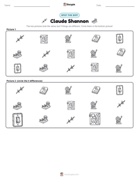 Claude Shannon printable worksheet preview