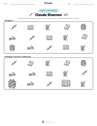 Anteprima della scheda stampabile di Claude Shannon