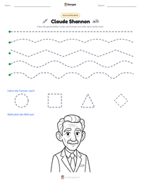 Claude Shannon druckbare Arbeitsblatt Vorschau