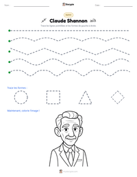 Aperçu de la feuille de travail imprimable Claude Shannon