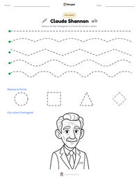 Anteprima della scheda stampabile di Claude Shannon