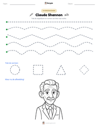 Claude Shannon afdrukbare werkblad voorbeeld