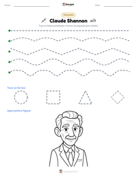 Prévia da folha de atividades imprimível Claude Shannon