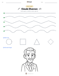 Claude Shannon yazdırılabilir çalışma sayfası önizlemesi