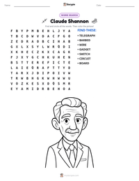 Claude Shannon printable worksheet preview