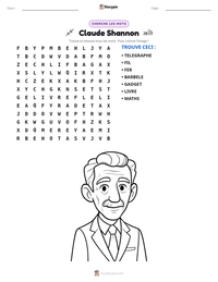 Aperçu de la feuille de travail imprimable Claude Shannon