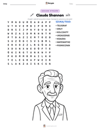 Podgląd drukowalnego arkusza ćwiczeń Claude Shannon