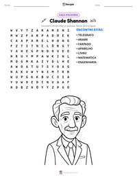 Prévia da folha de atividades imprimível Claude Shannon