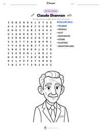 Claude Shannon yazdırılabilir çalışma sayfası önizlemesi