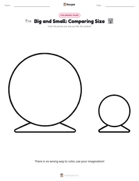 Big and Small: Comparing Size coloring page for kids