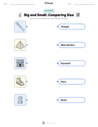 Big and Small: Comparing Size printable worksheet for kids