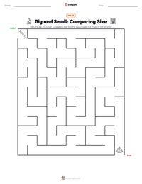 Big and Small: Comparing Size printable worksheet preview