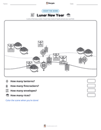 Lunar New Year printable worksheet preview