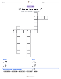 Lunar New Year printable worksheet preview