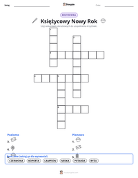 Podgląd drukowalnego arkusza ćwiczeń Księżycowy Nowy Rok