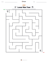 Lunar New Year printable worksheet preview