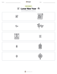 Lunar New Year printable worksheet preview
