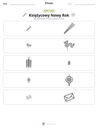 Podgląd drukowalnego arkusza ćwiczeń Księżycowy Nowy Rok