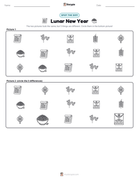 Lunar New Year printable worksheet preview