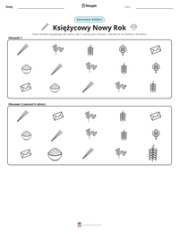 Podgląd drukowalnego arkusza ćwiczeń Księżycowy Nowy Rok
