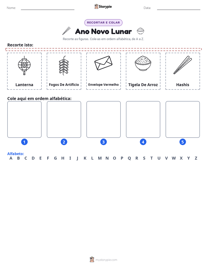 Recortar & Colar Alfabeto