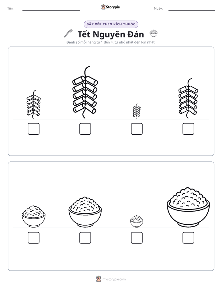 Thứ Tự Kích Thước