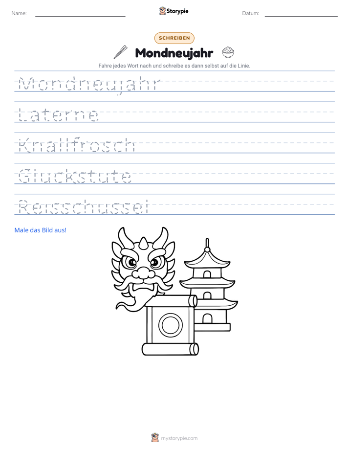 Schreibübung