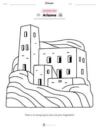 Arizona coloring page for kids