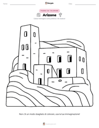 Pagina da colorare di Arizona per bambini
