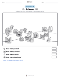 Arizona printable worksheet preview