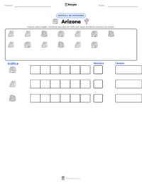 Vista previa de la hoja de trabajo imprimible de Arizona