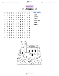 Arizona printable worksheet preview