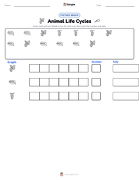 Animal Life Cycles printable worksheet preview