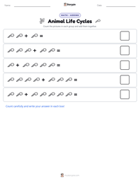 Animal Life Cycles printable worksheet preview