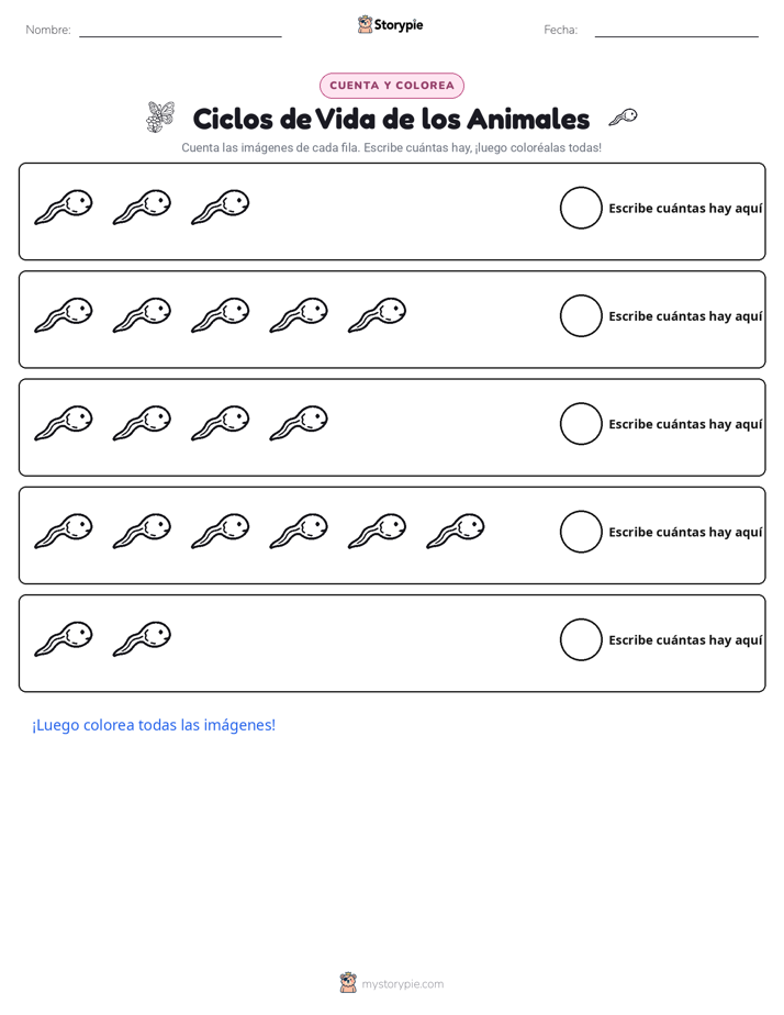 Contar y Colorear