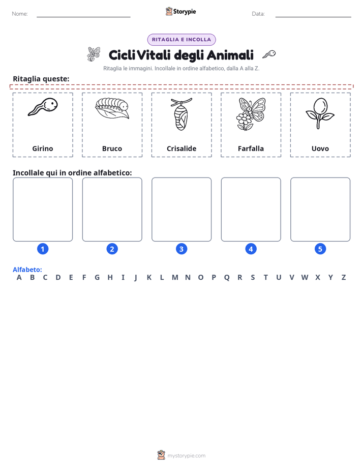 Taglia & Incolla Alfabeto