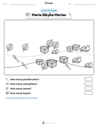 Maria Sibylla Merian printable worksheet preview