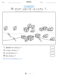 マリア・ジビーラ・メーリアン の印刷可能ワークシートプレビュー