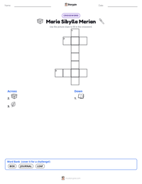 Maria Sibylla Merian printable worksheet preview