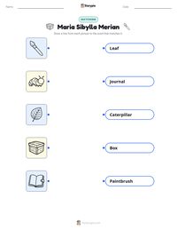 Maria Sibylla Merian printable worksheet preview