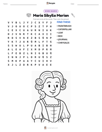 Maria Sibylla Merian printable worksheet preview