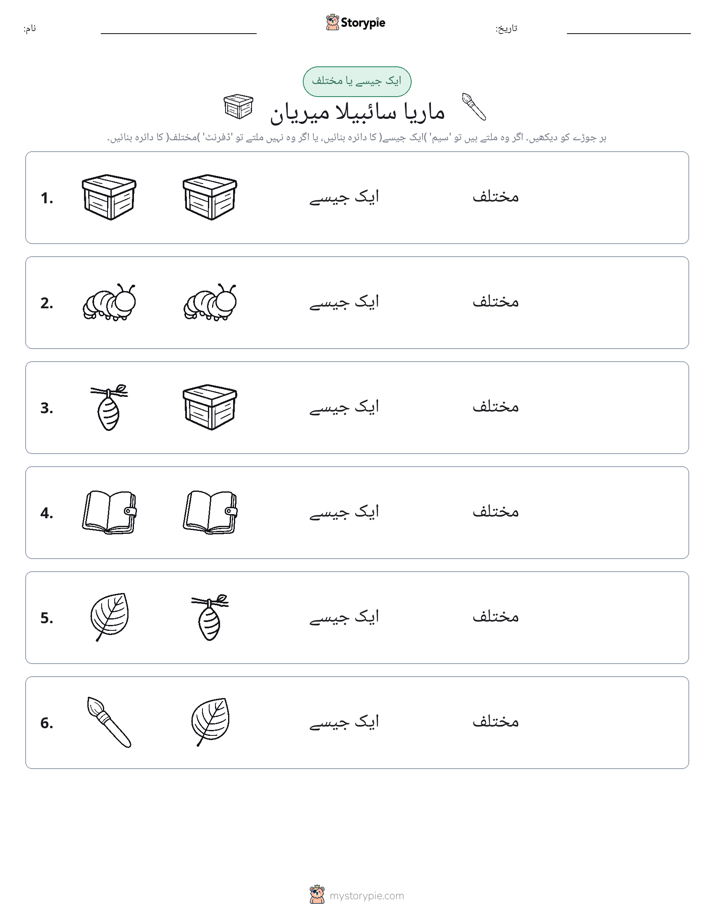ایک جیسا یا مختلف