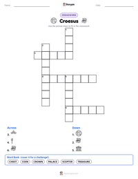 Croesus printable worksheet preview